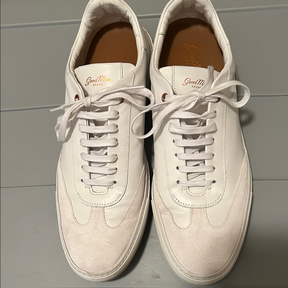 Good Man Brand Legend Court Triple White leather and suede size 12